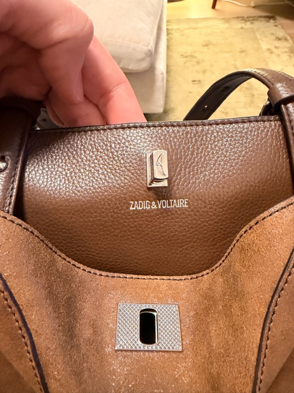 Zadig & Voltaire Jack Bag in Suede - Picture 6 of 8